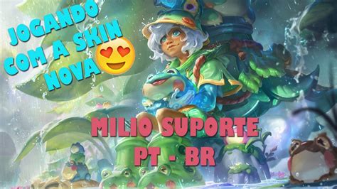 JOGANDO A NOVA SKIN DO MILIO PASTOR DA CHUVA LEAGUE OF LEGENDS NO