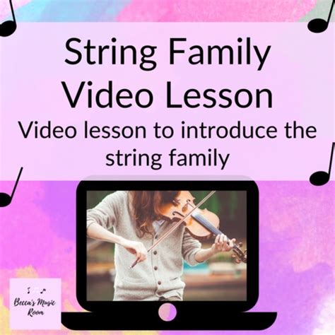 Strings Instruments of the Orchestra Video Lesson for Distance Learning 