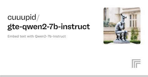 Cuuupid Gte Qwen2 7b Instruct Run With An API On Replicate