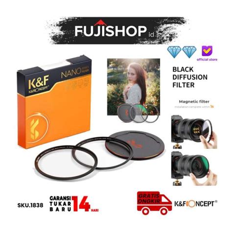 Promo Knf K&f Concept 62mm Magnetic Nano-x Black Mist 1/8 Filter Black ...