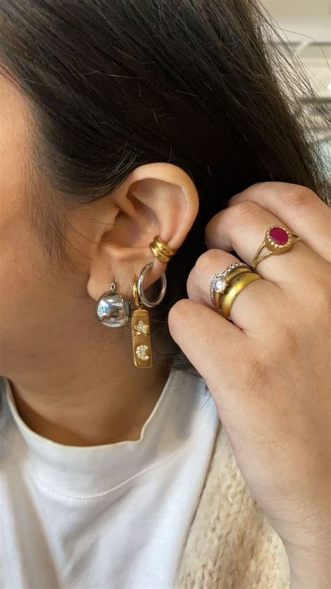 Ear Stack Ideas Ear Jewelry Mixed Metal Jewelry Jewelry Lookbook