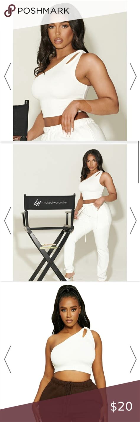 Naked Wardrobe Lori Harvey White Side Hustle Crop Lori Harvey Lori Cropped