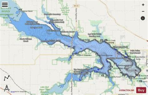 Lake Red Rock/Roberts Creek Fishing Map | Nautical Charts App