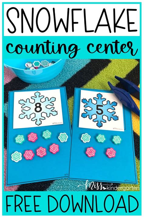 Snowflake Counting Activity Free Download Miss Kindergarten