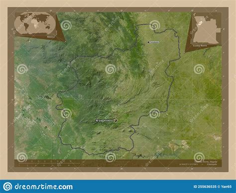 Cuanza Norte Angola Low Res Satellite Labelled Points Of Cities