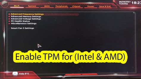 How To Enable Tpm In Bios Gigabyte Intel And Amd Youtube