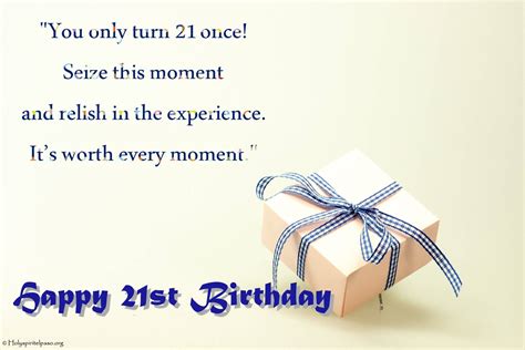 21st Birthday Quotes - Short, Inspirational Sayings on 21st Birthday