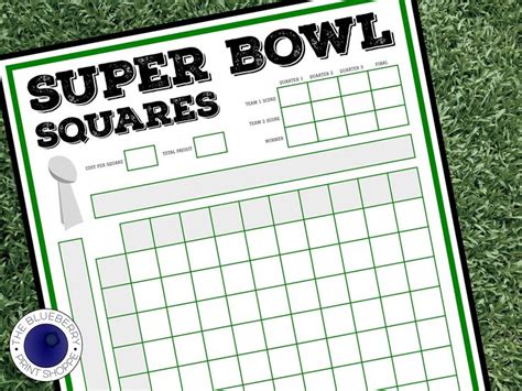 Football Squares Game Super Bowl Betting Game Printable Etsy In 2022