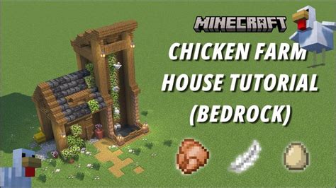 Minecraft Chicken Farm House Tutorial Bedrock Edition