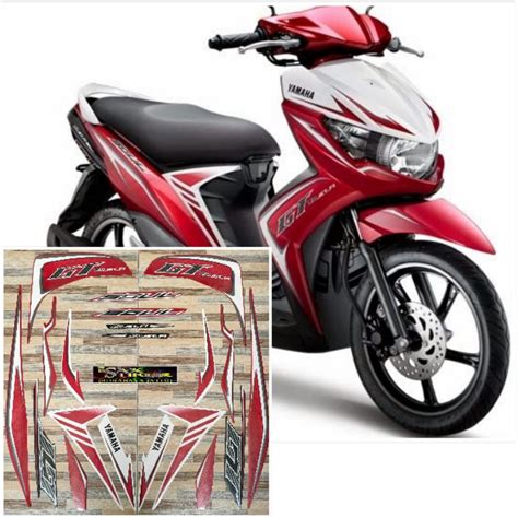 Jual Striping Original Yamaha Mio Soul GT Street 115 Merah Tahun 2013