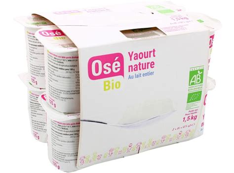 Achetez Os Bio Yaourt Nature Au Lait Entier Bio X G Le Petit Depot