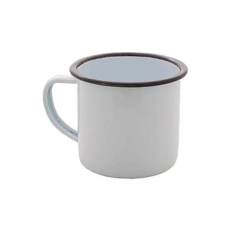 Caneca Branca Esmaltada Ml Elo Produtos Especiais