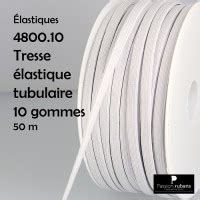 Bobine 50m Tresse élastique tubulaire 10 gommes