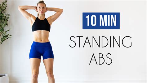 10 Min Standing Abs Workout No Equipment No Repeats Youtube