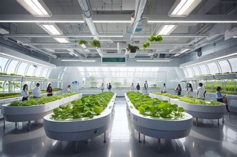 Premium Ai Image Hydroponics And Agriculture In Futuristic Science