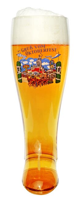 Oktoberfest Glass Beer Boot 2 Liter