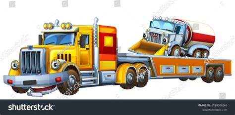 Cartoon Scene Tow Truck Driving Load Stock Illustration 2219089265 | Shutterstock