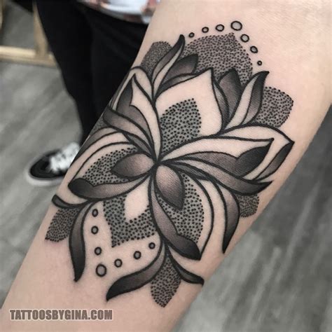 Lotus Mandala Tattoo Dotwork