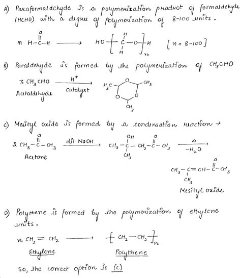 Which of the following reactions is a condensation reaction?