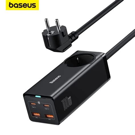 Baseus cargador USB GaN3 Pro de 100W estación de carga rápida tipo C