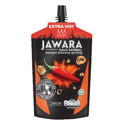 Jawara Extra Hot Chilli Sauce 250ml 24 Pack Product Of Indonesia