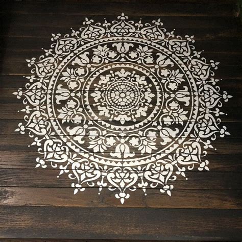 Prosperity Mandala Stencil For Walls MANDALA WALL STENCIL Etsy