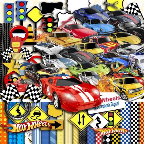 Kit Papel Digital Hot Weels Elo Produtos Especiais