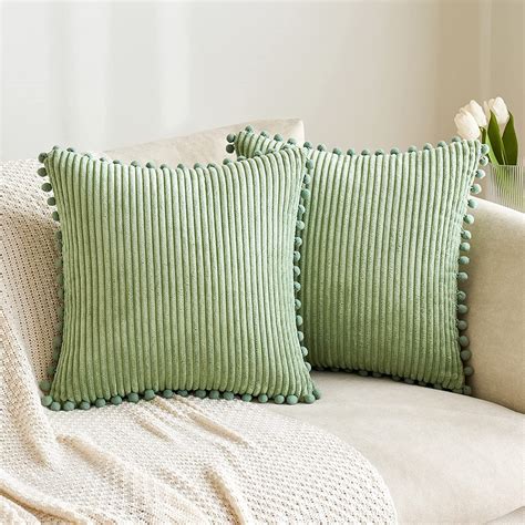 Amazon Miulee Boho Decorative Throw Pillow Covers With Pom Poms