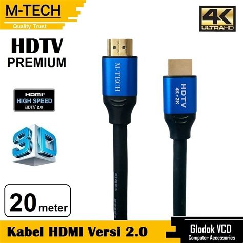 Jual Kabel HDMI V 2 0 B Ultra HD 4K 20 Meter Shopee Indonesia