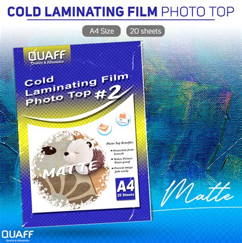 ALL In Printing Supplies QUAFF Photo Top Cold Laminating Film A4 Size