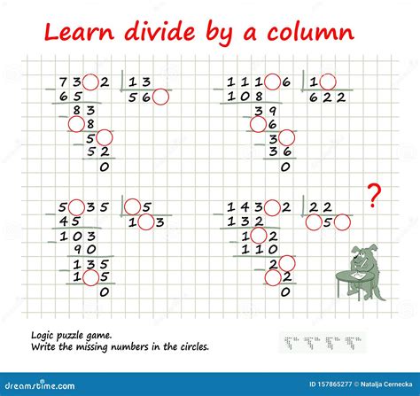 Learn Divide by a Column. Logic Puzzle Game for Children and Adults on ...