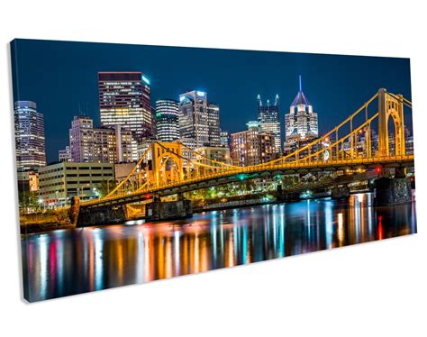 Pittsburgh Skyline Panoramic CANVAS ART Picture Print | Etsy