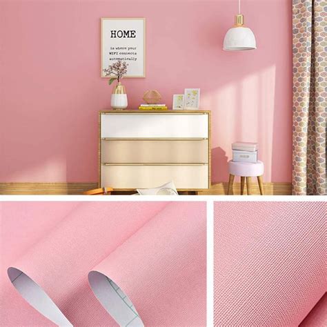 Jual Wallpaper Dinding Pink Abu Putih Krem Hijau Ungu Polos Bertekstur