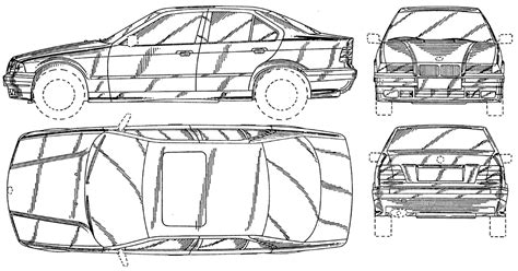 Car BMW 3 Sedan (E36) : the photo thumbnail image of figure drawing ...