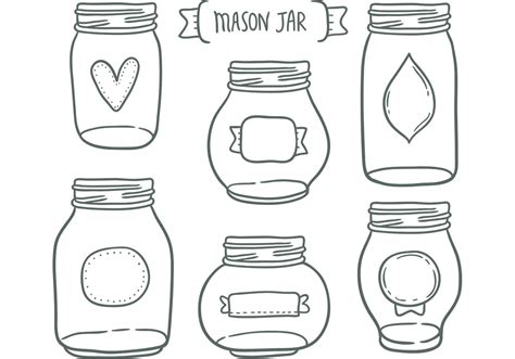 Free Mason Jar Vectors Journal Jar Mason Jars Mason Jar Printables