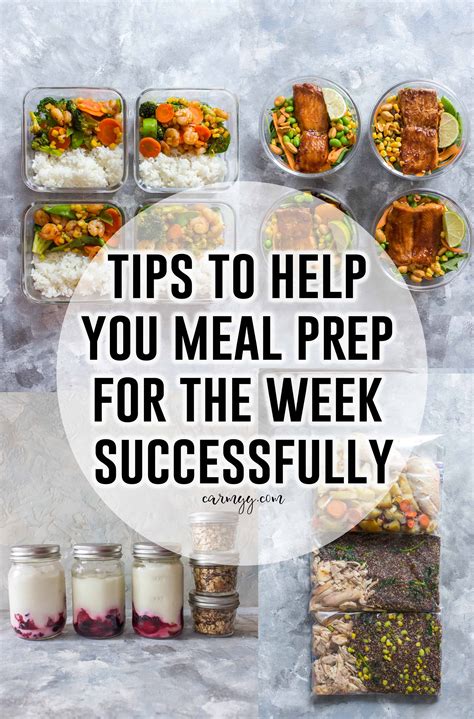 Tips To Help You Meal Prep For the Week Successfully - Carmy - Easy