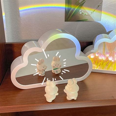 Diy Cloud Tulip Lamp Creative Mirror Lamp Tulip Mirror Night Light