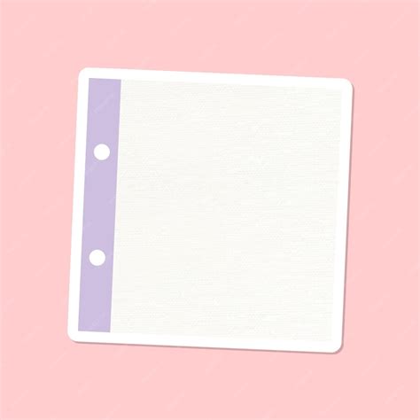 Free Vector Beige Hole Punched Notepaper Journal Sticker Vector