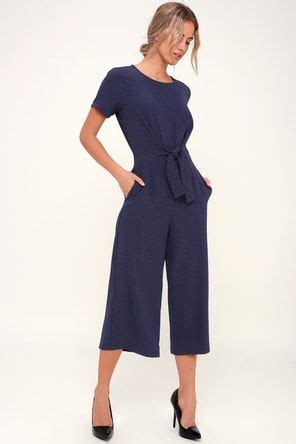 Let Me Entertain You Forest Green Satin Wide Leg Jumpsuit Navy Blue