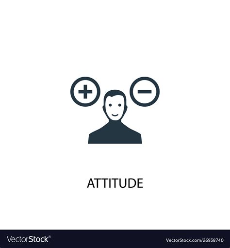 Attitude Icon Simple Element Royalty Free Vector Image