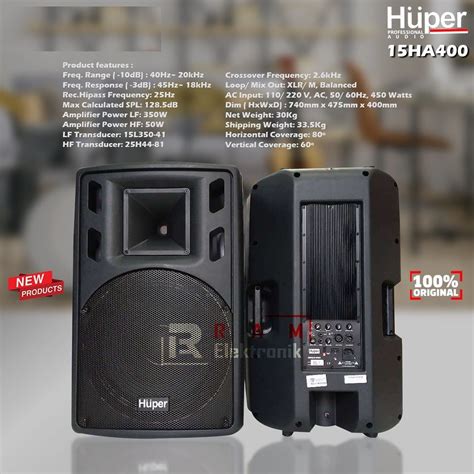 Satu Pasang Unit Speaker Aktif Inch Huper Ha Ha