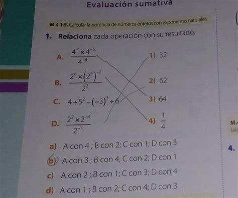 Relaciona Cada Operación Con Su Resultado Brainly Lat