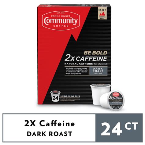 Community Coffee 2x Caffeine Pods For Keurig K Cups 24 Count Walmart