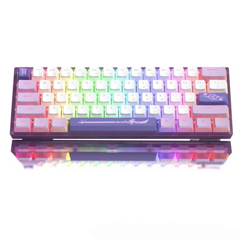 Mua 60 Percent Keyboard WK61 Mechanical RGB Wired Gaming Keyboard Hot Swappable Creamy Keyboard