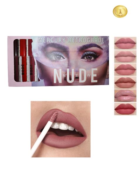 NUDE Paquete tonos Tintas Para Labios Lipgloss Labial Lipstick Moda de Mujer SHEIN México