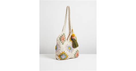 Oliver Bonas Crochet Fabric Shopper Bag Lyst