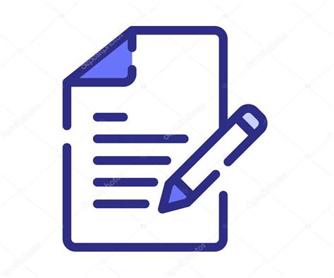 Documento Crear Escribir Un Solo Icono Aislado Con Estilo De L Nea