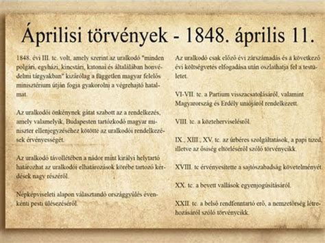 KarrierSuli Az 1848 as áprilisi törvények TÖRTÉNELEM YouTube