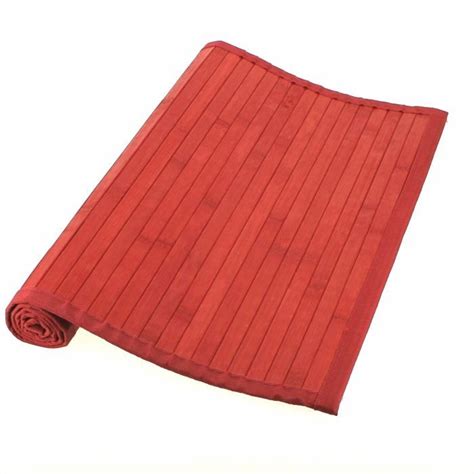 Tapis Bambou Rouge Achat Vente Tapis De Bain Cdiscount