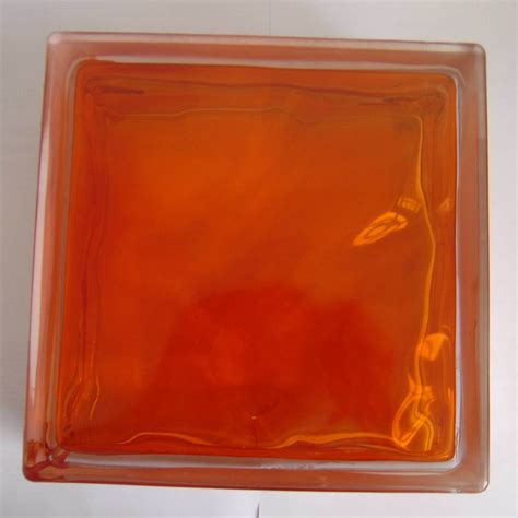 Inner Colored Glass Block-Orange - Brique De Verre and Glass Block